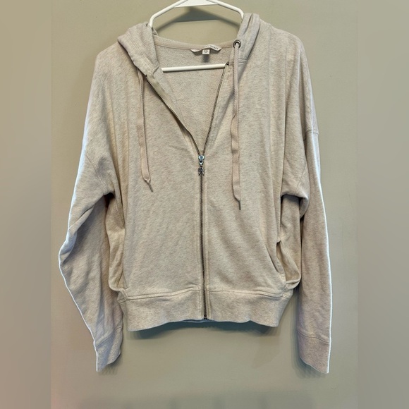 Victoria's Secret Cream “Lovely” Zip-Up Hoodie Small (Circa 2010) - Picture 1 of 4